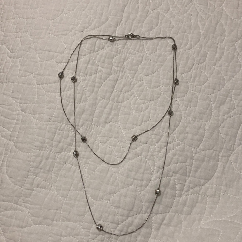 Silver-tone Geometric Necklace